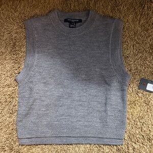 French Connection Charcoal Sleeveless Knit Top
